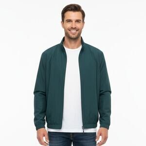 Cutter & Buck Weathertech Mens Full Zip Vented Rain Wind Jacket 3XL Green